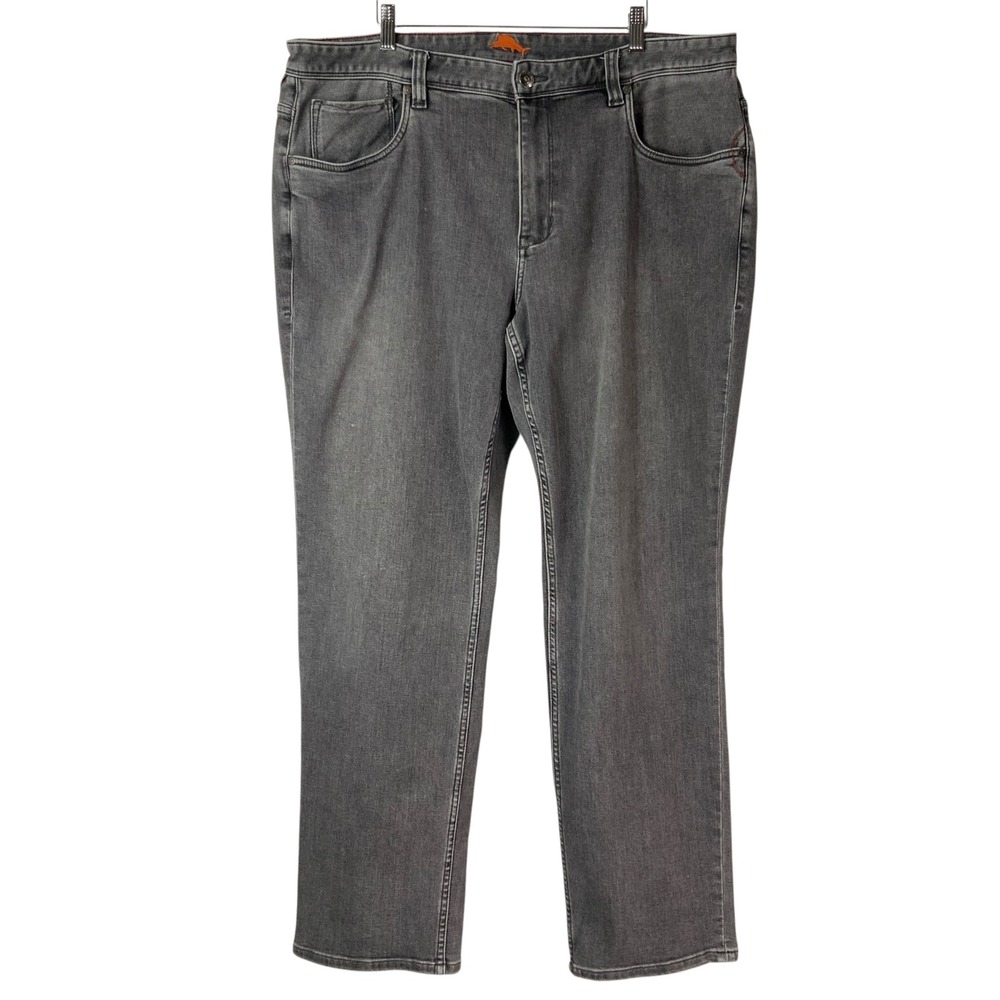 Tommy Bahama Authentic Gray Denim Jeans 40/32 Button Zip Fly Straight Stretch